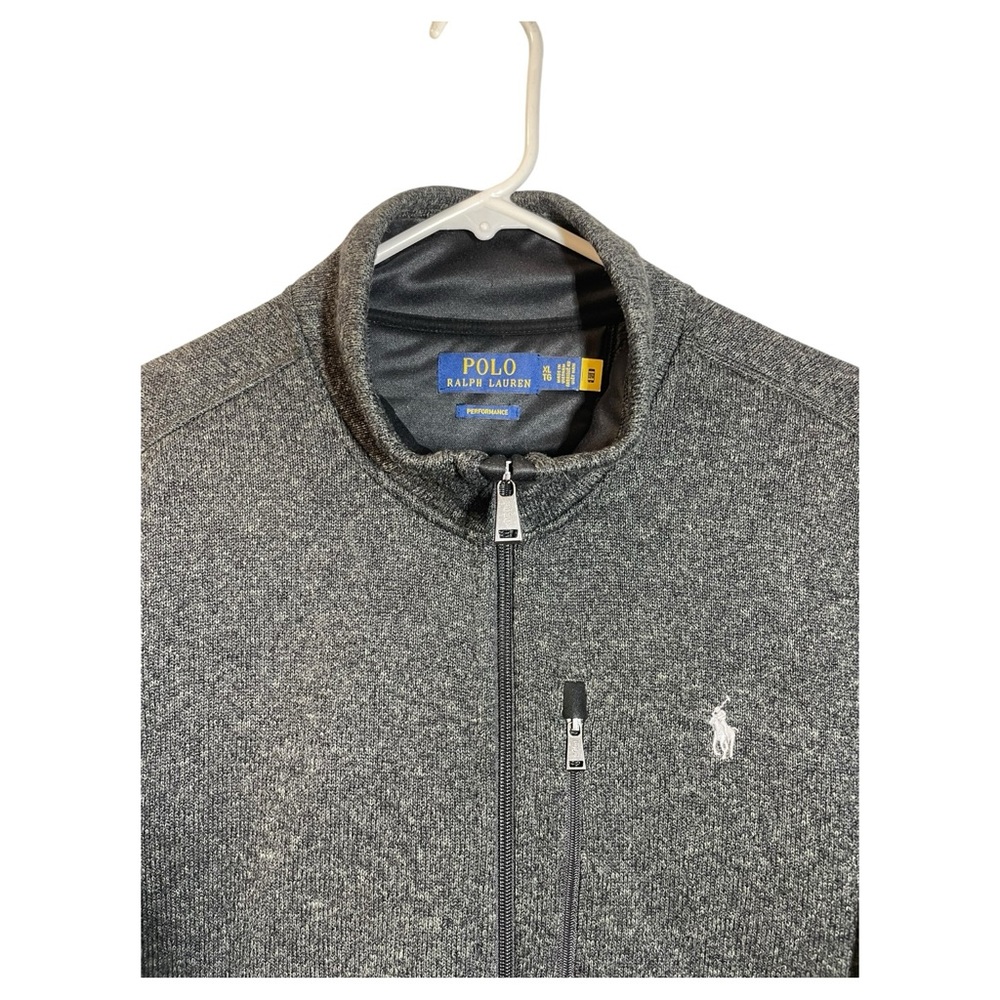 POLO RALPH LAUREN Men’s Heathered Grey Quarter Zip Pullover SZ XL - Picture 4 of 7